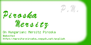 piroska mersitz business card